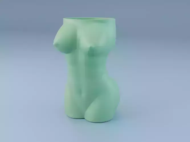 Desk organizer Female torso bust 3D print model 3D print model