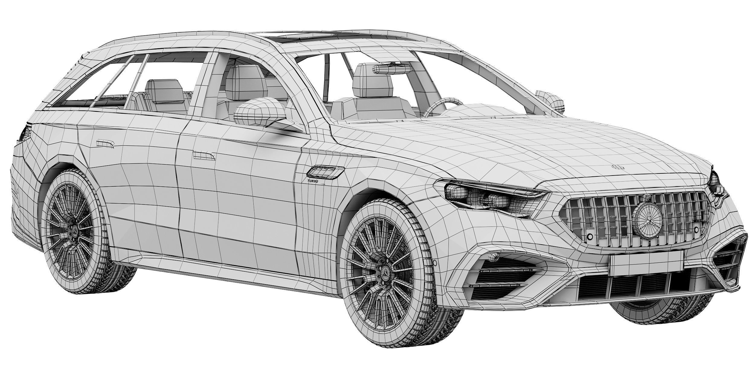 Mercedes-Benz E53 AMG Hybrid Estate 2024 3D model_14