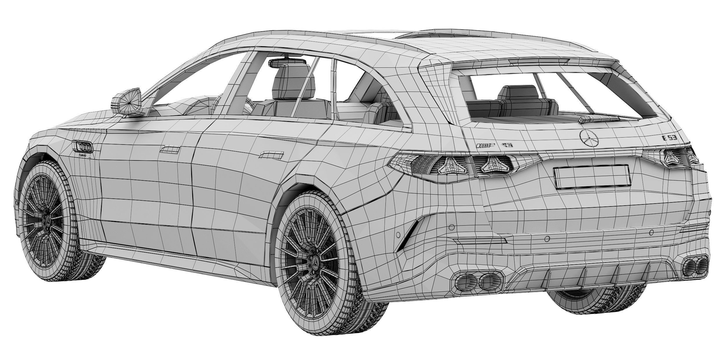 Mercedes-Benz E53 AMG Hybrid Estate 2024 3D model_15