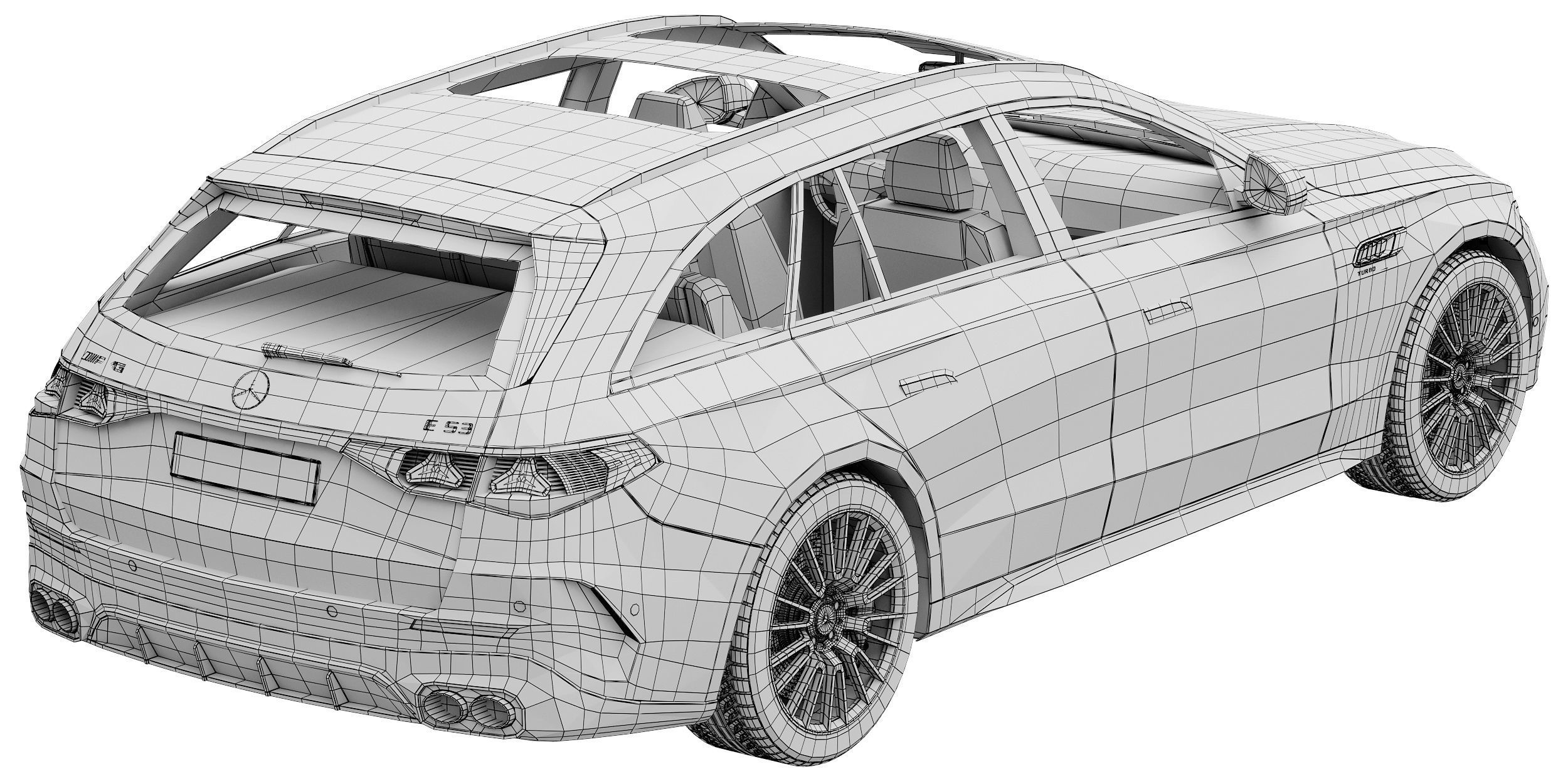 Mercedes-Benz E53 AMG Hybrid Estate 2024 3D model_17