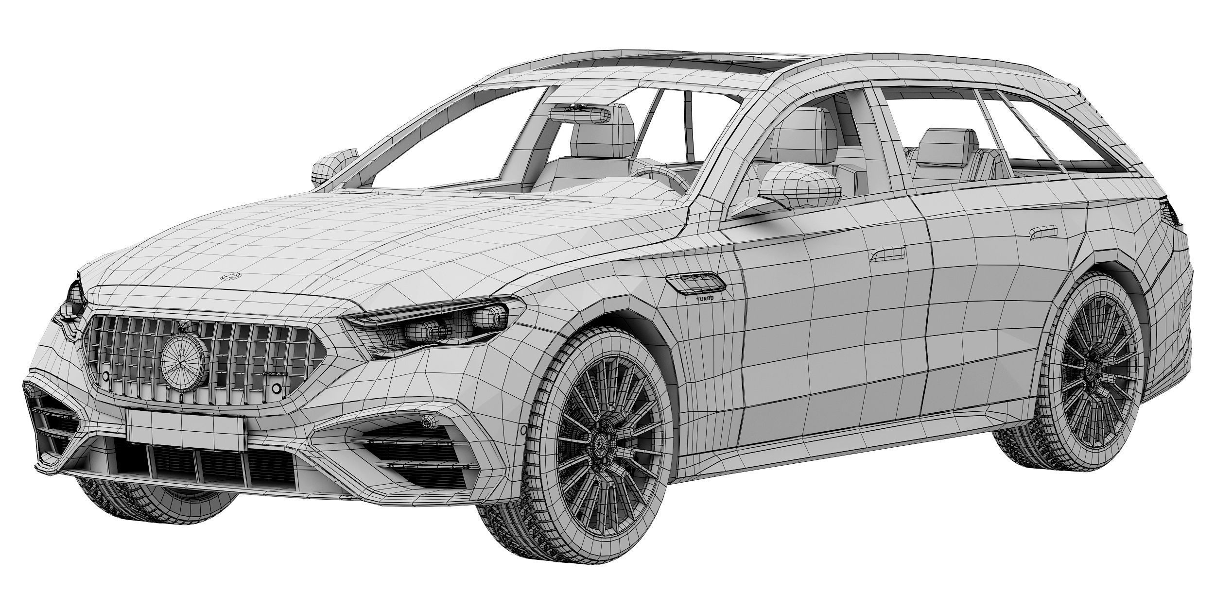 Mercedes-Benz E53 AMG Hybrid Estate 2024 3D model_13