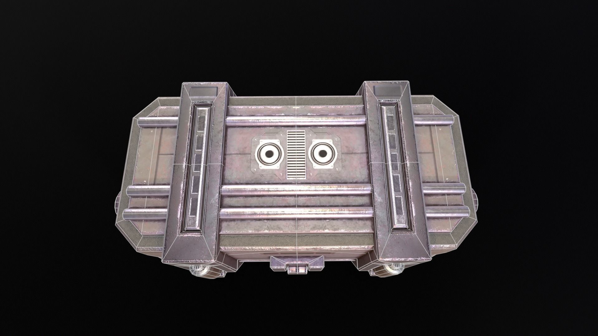 Sci-Fi Crate Low-poly 3D model_17