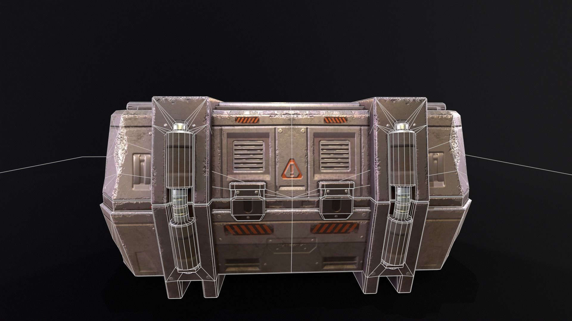 Sci-Fi Crate Low-poly 3D model_5