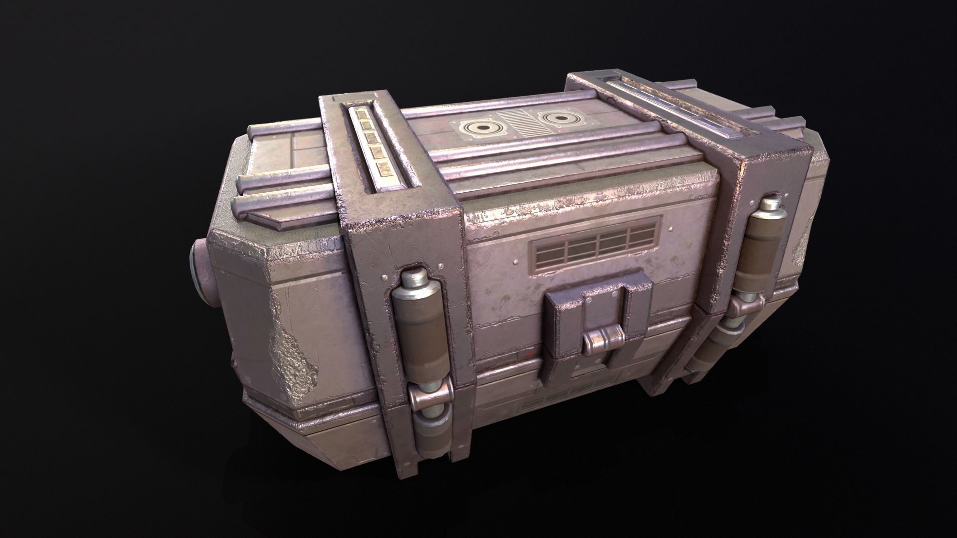 Sci-Fi Crate Low-poly 3D model_12