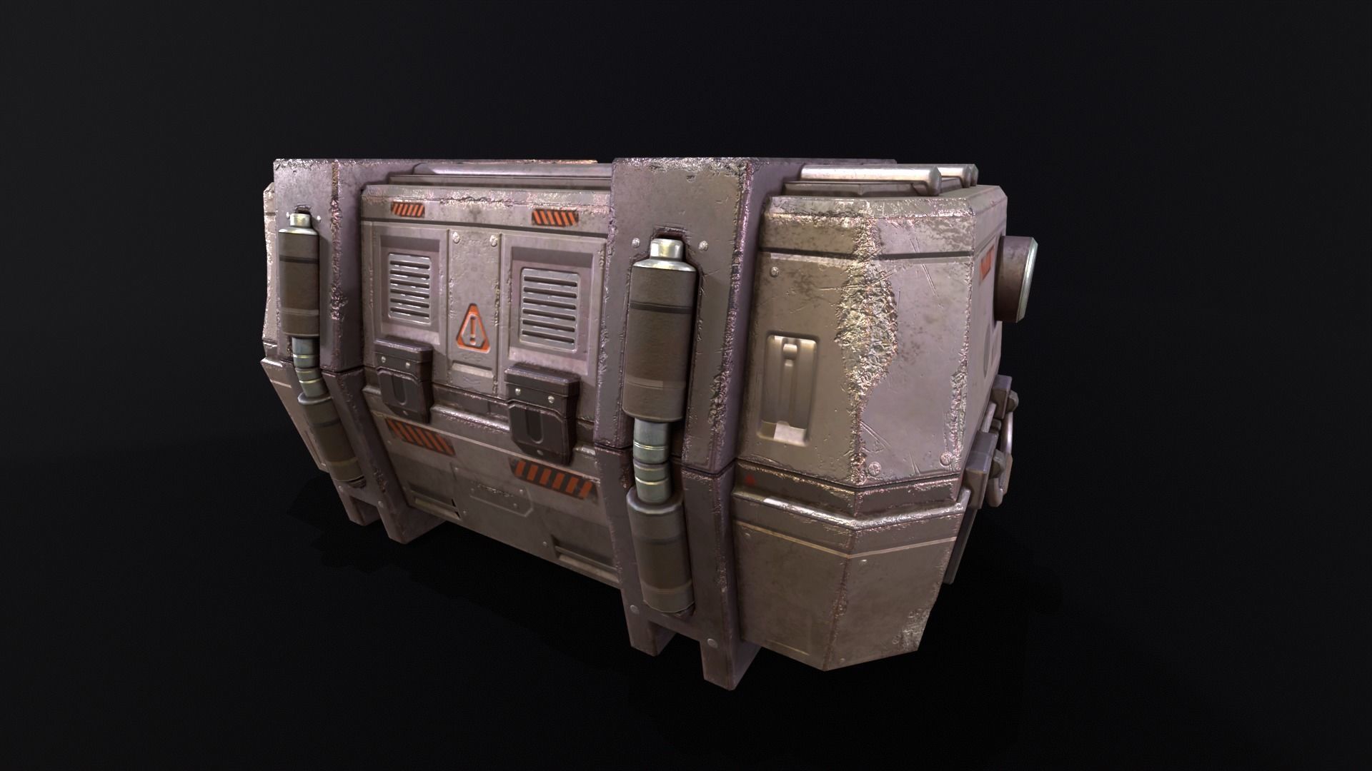 Sci-Fi Crate Low-poly 3D model_6