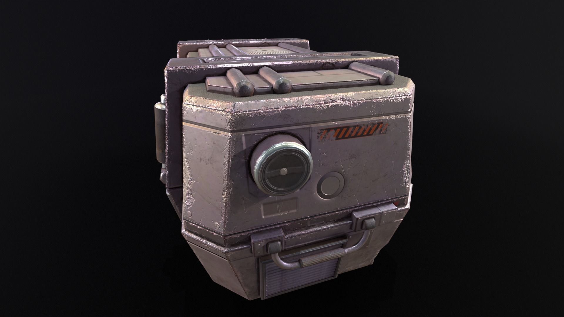 Sci-Fi Crate Low-poly 3D model_20