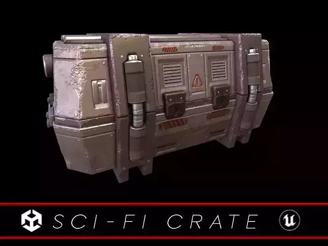 Sci-Fi Crate  Low-poly 3D model