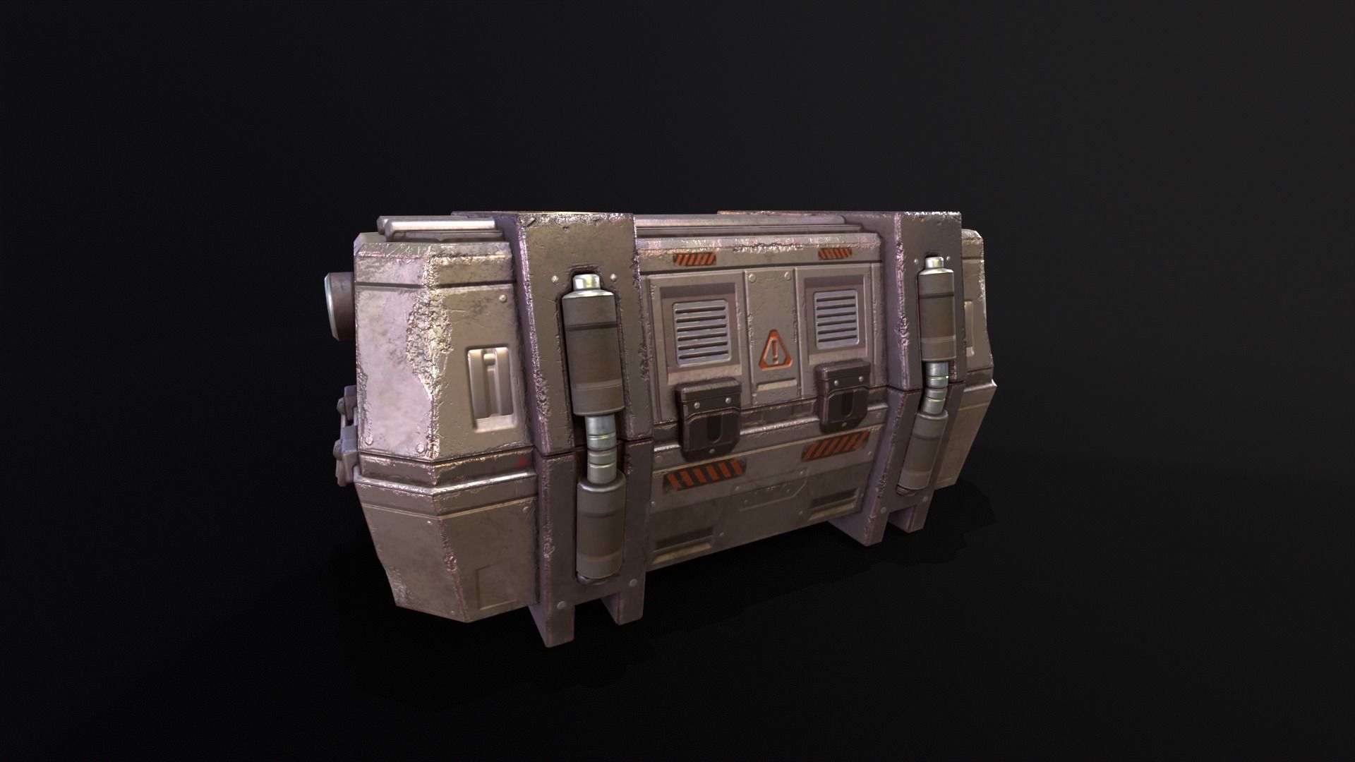 Sci-Fi Crate Low-poly 3D model_2