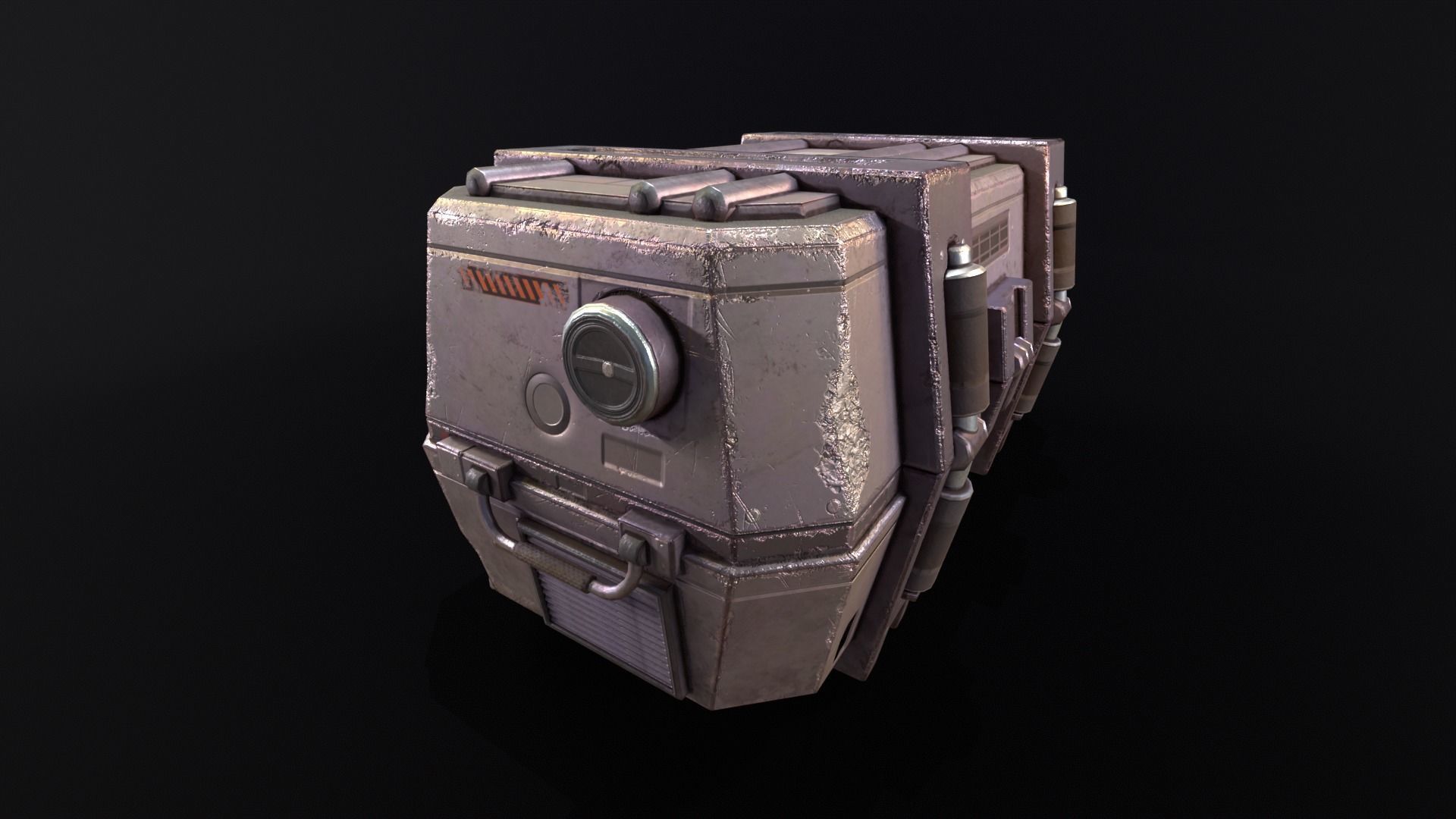 Sci-Fi Crate Low-poly 3D model_10