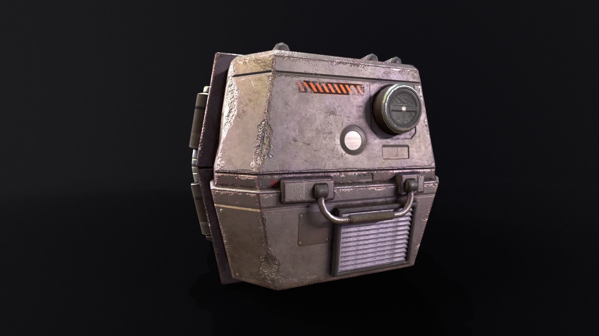 Sci-Fi Crate Low-poly 3D model_8