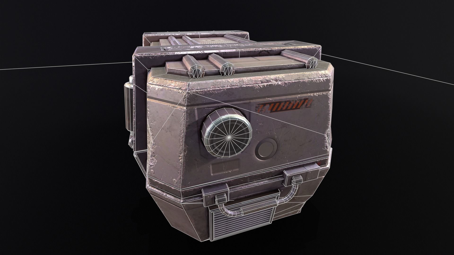 Sci-Fi Crate Low-poly 3D model_21