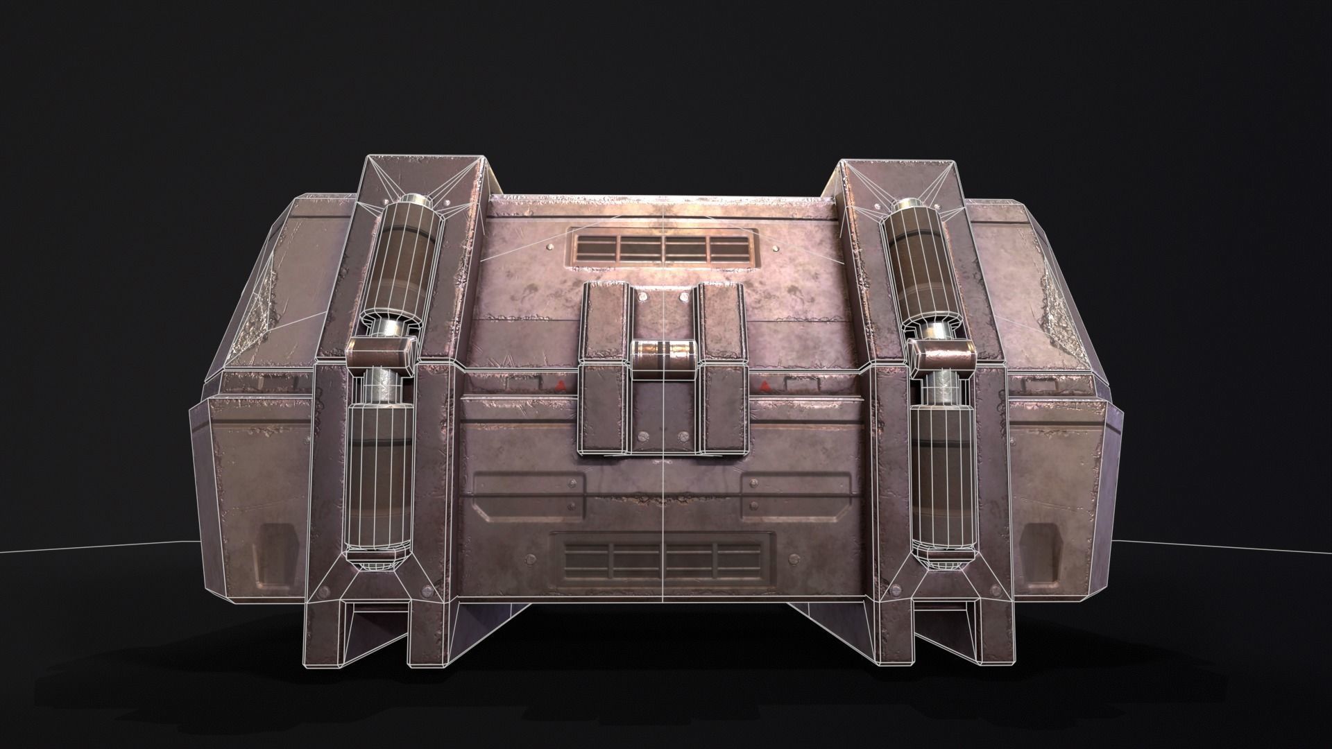 Sci-Fi Crate Low-poly 3D model_15