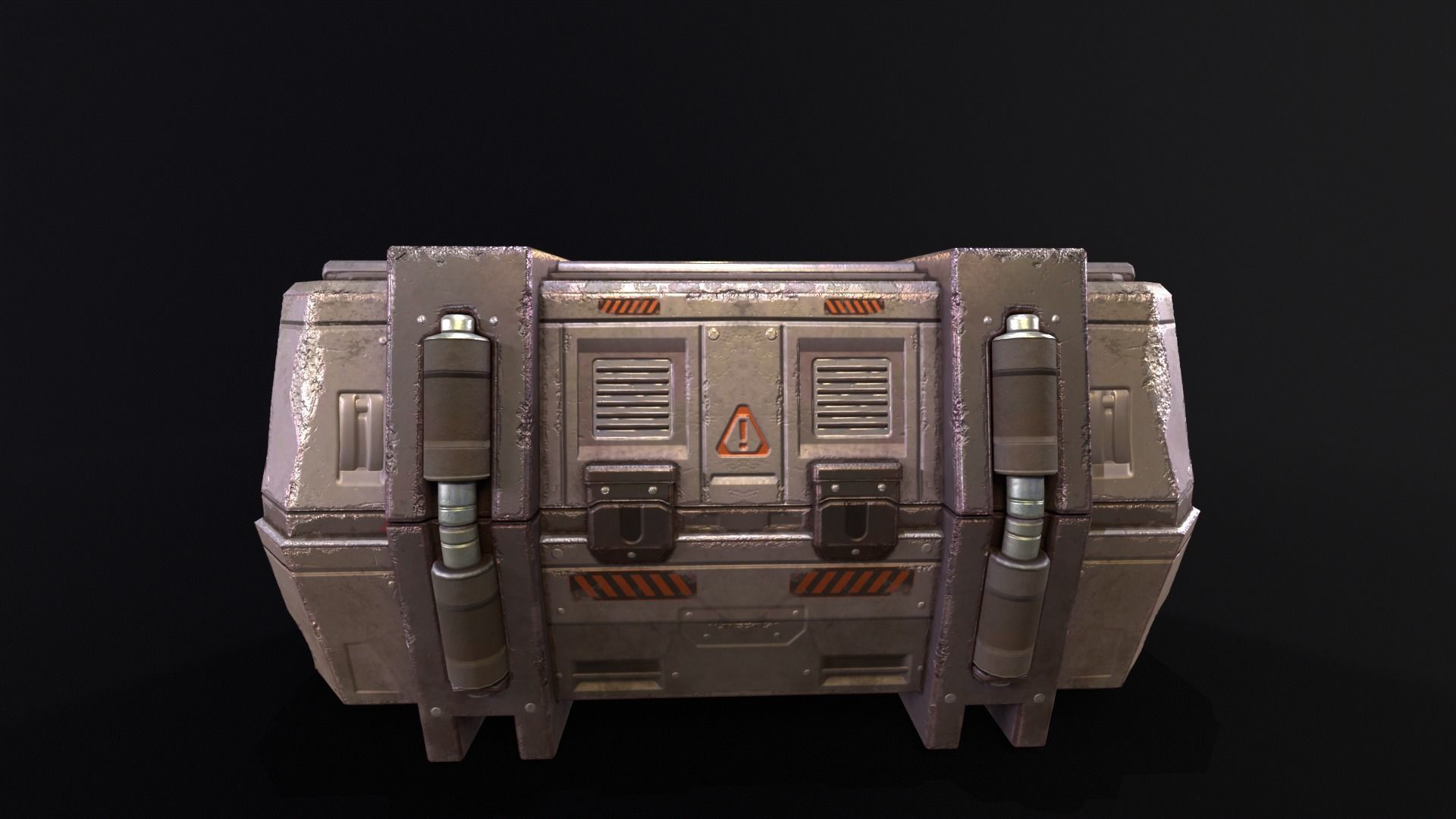 Sci-Fi Crate Low-poly 3D model_4