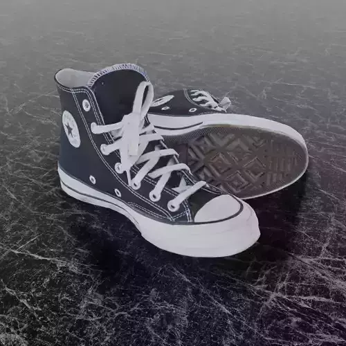 CONVERSE ALL STAR 3D SHOES Low-poly 3D model