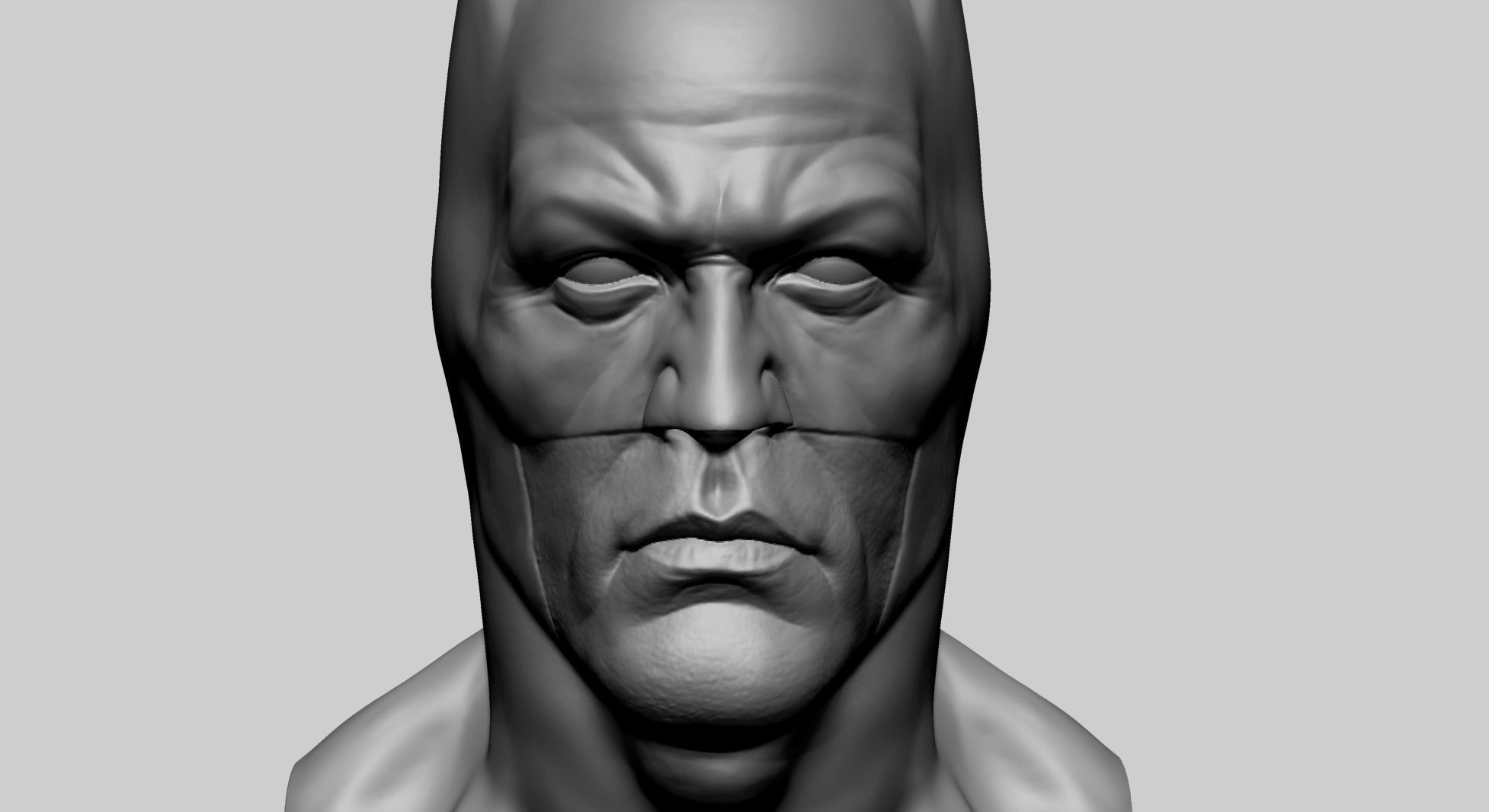 Batman Bust - Printable 3D print model_9