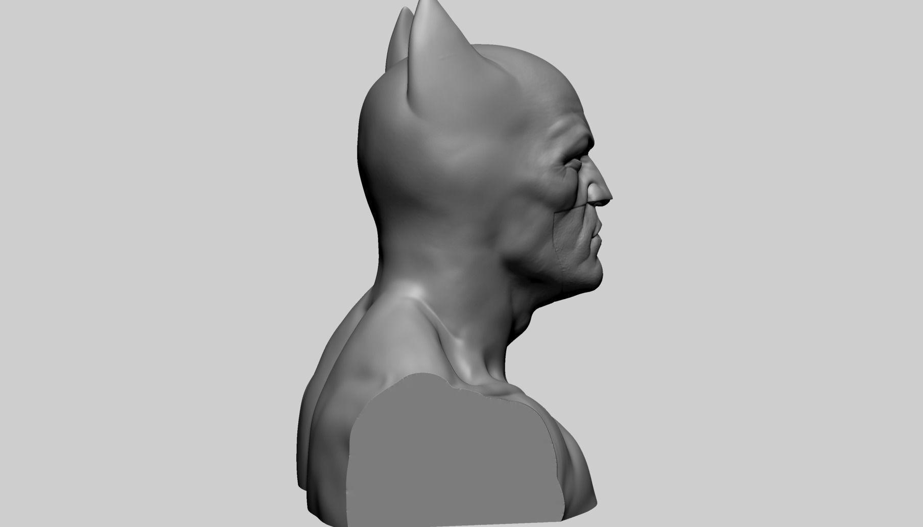 Batman Bust - Printable 3D print model_3