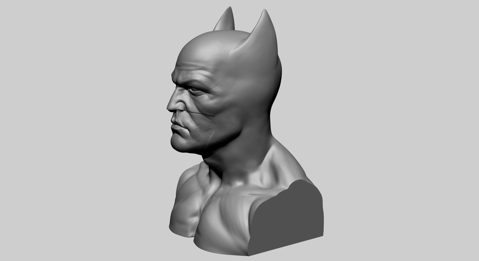 Batman Bust - Printable 3D print model_5