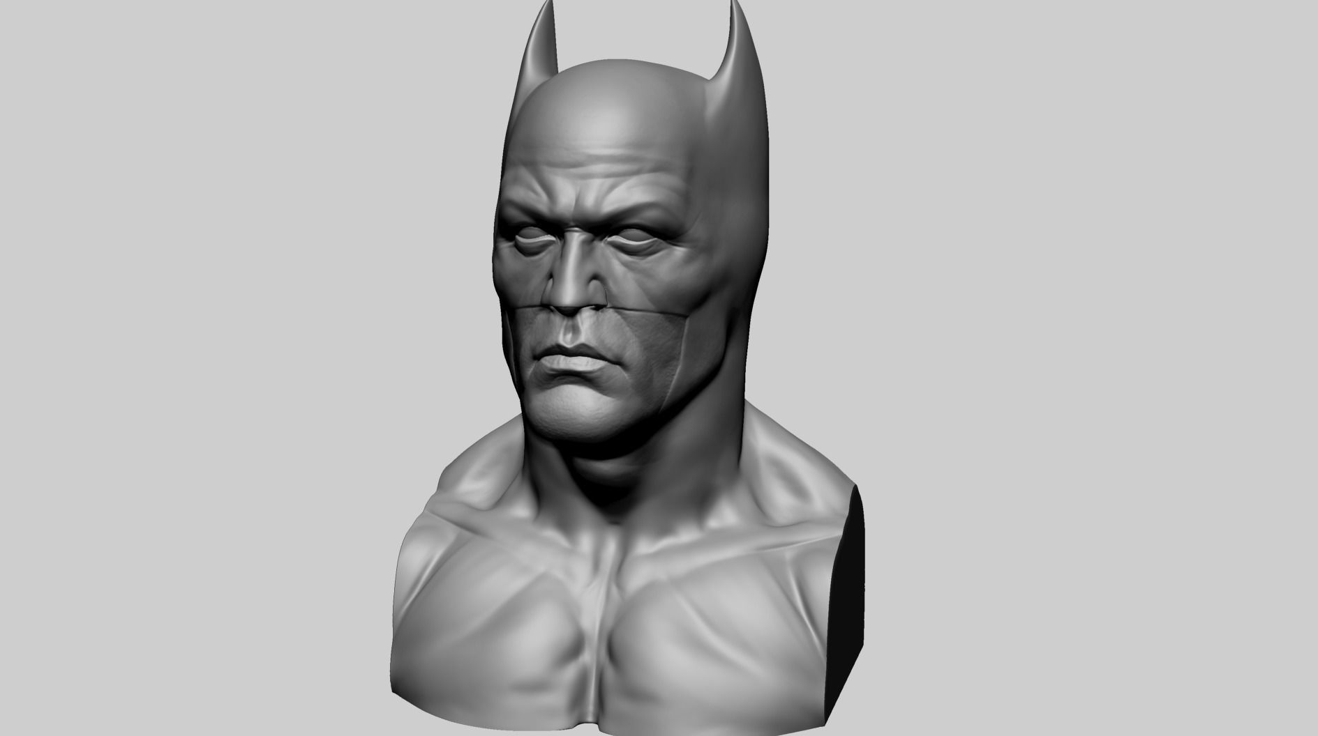 Batman Bust - Printable 3D print model_6