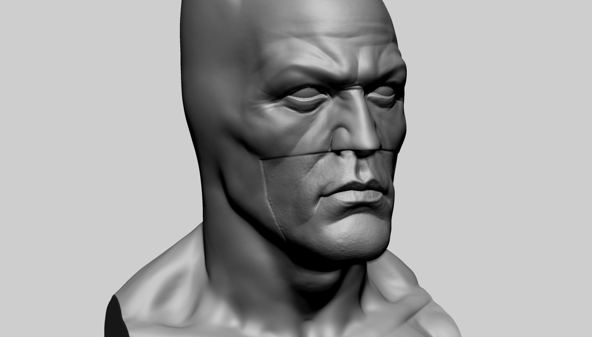 Batman Bust - Printable 3D print model_8