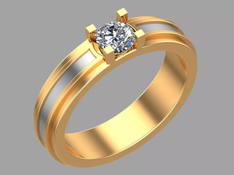 Diamond Ring 3D print model_0