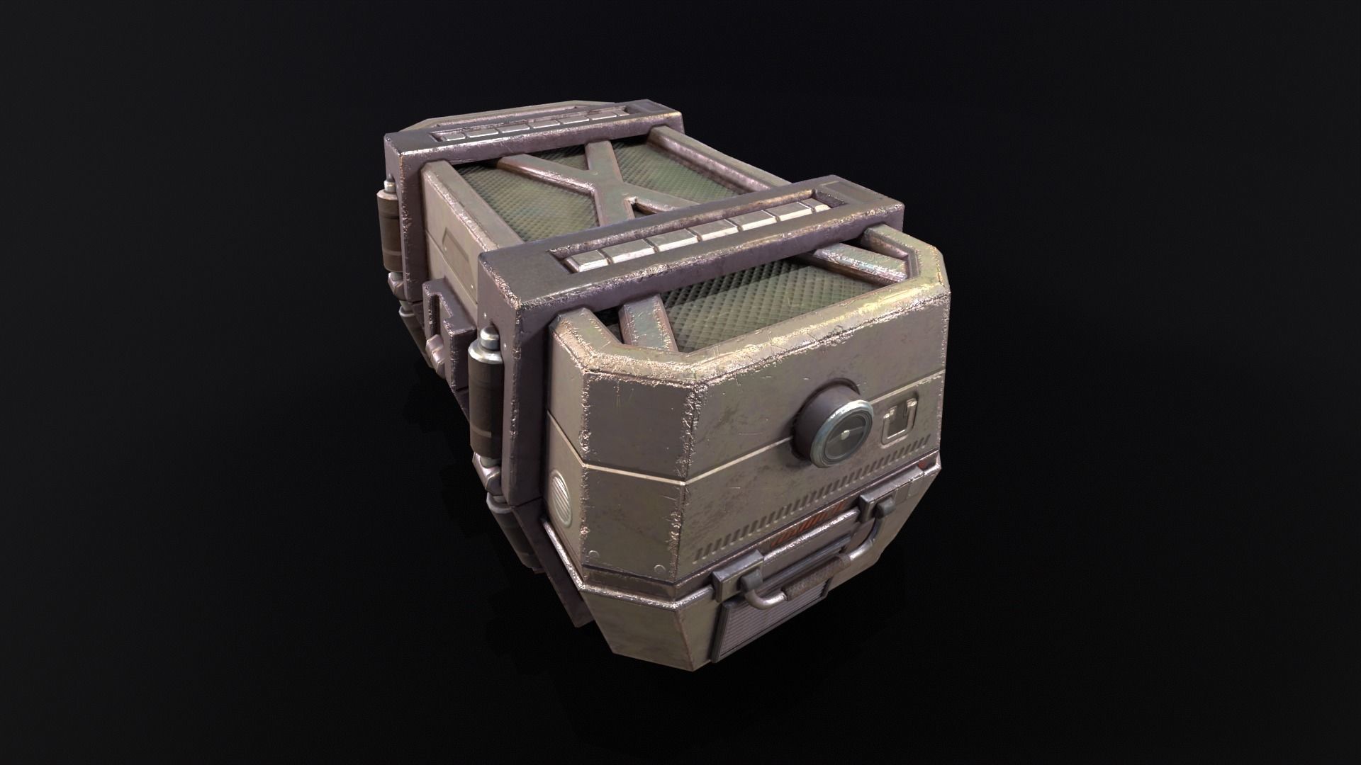 Sci-Fi Crate Low-poly 3D model_18