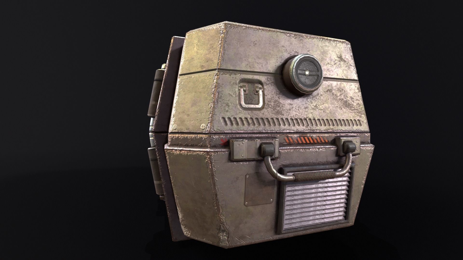 Sci-Fi Crate Low-poly 3D model_8