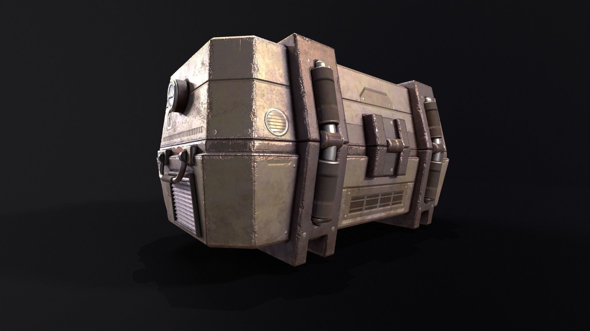Sci-Fi Crate Low-poly 3D model_12