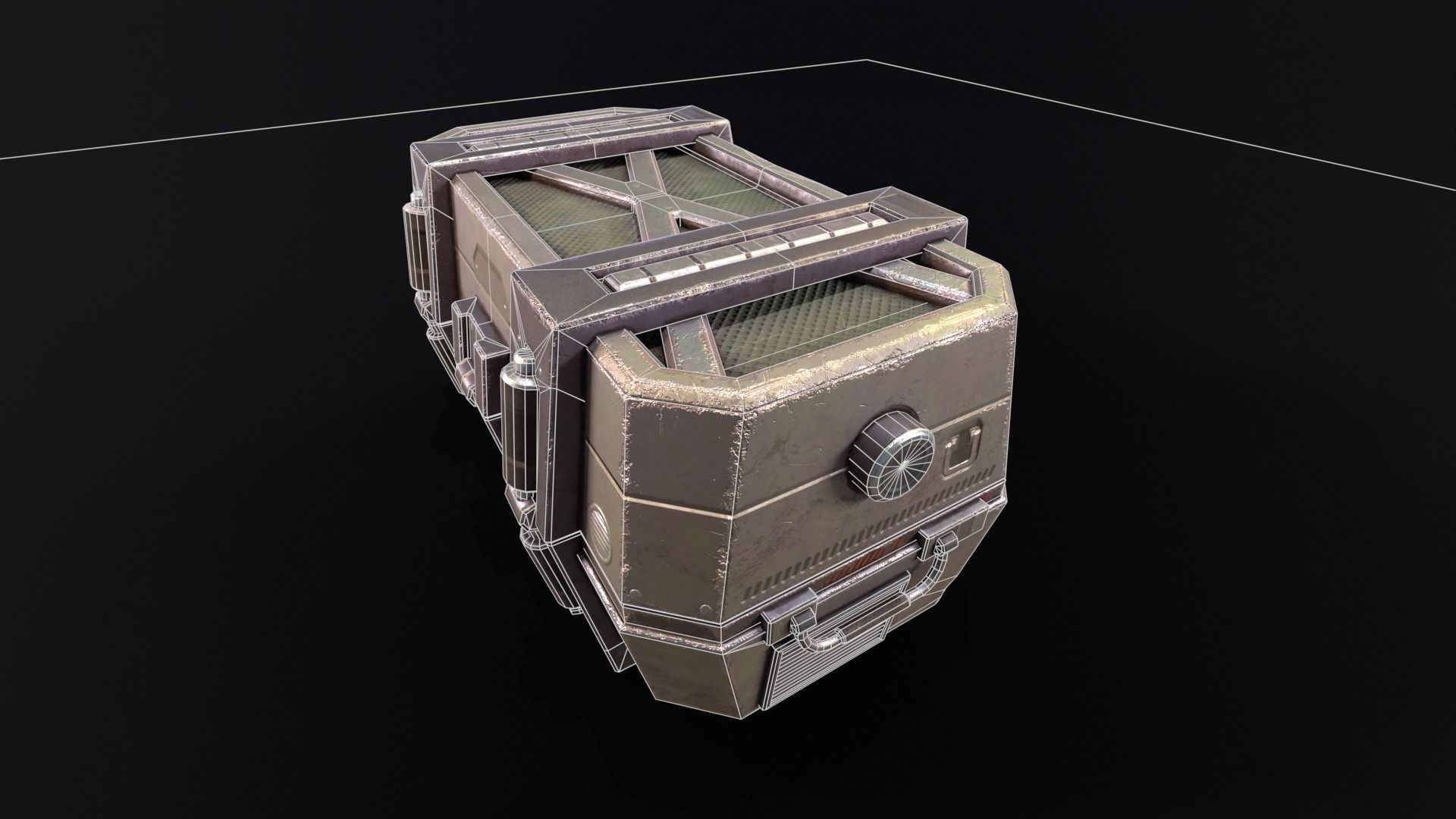 Sci-Fi Crate Low-poly 3D model_19