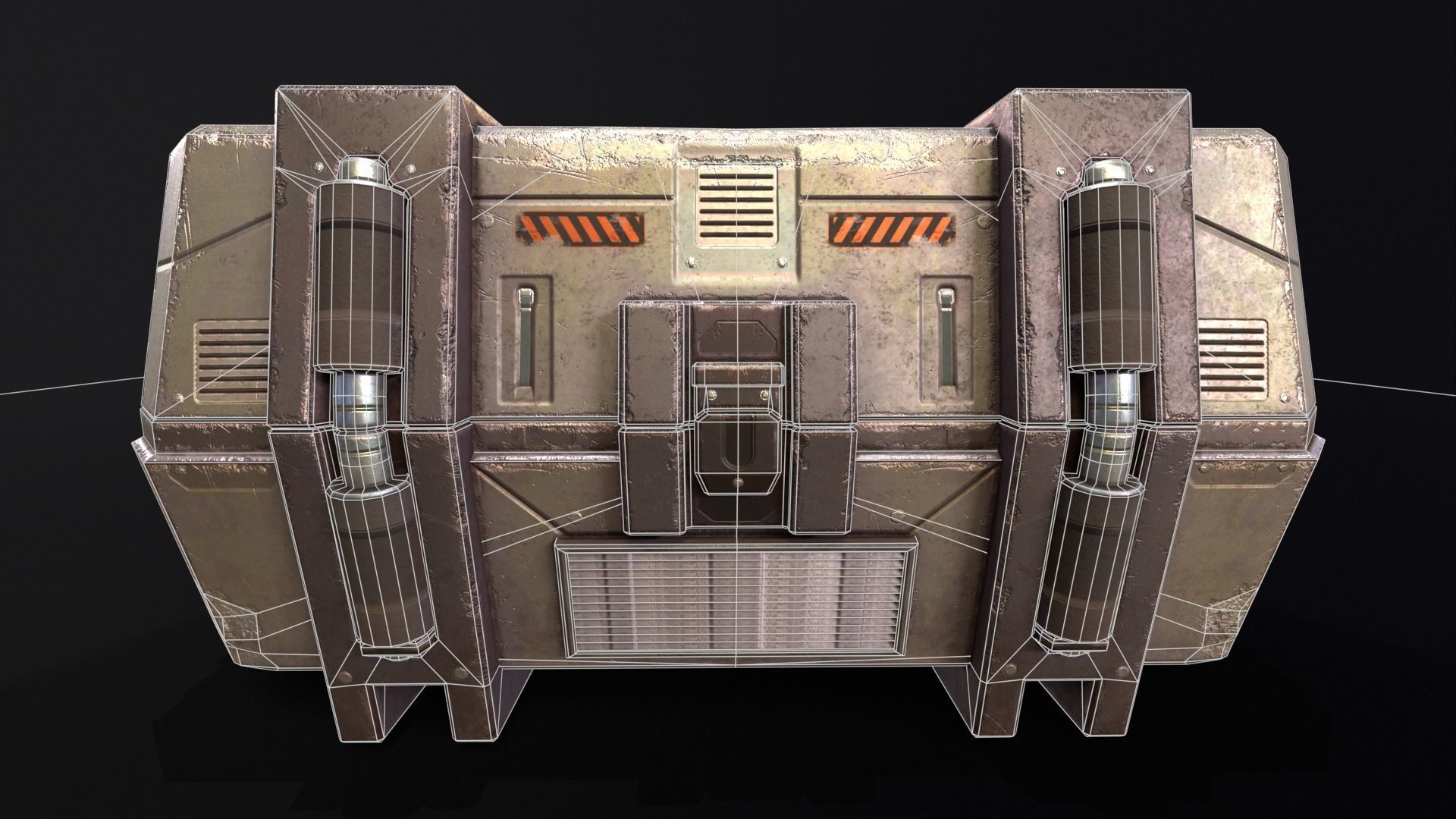 Sci-Fi Crate Low-poly 3D model_5