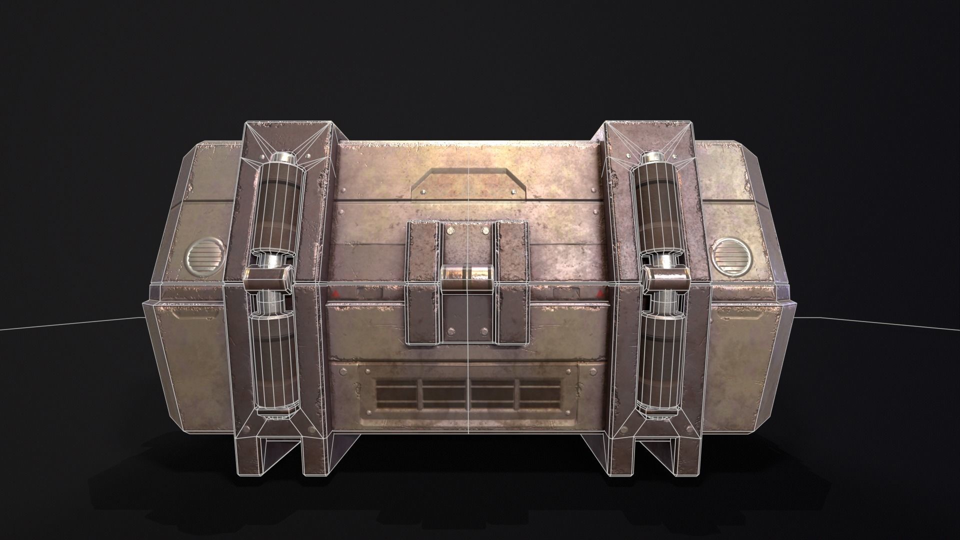 Sci-Fi Crate Low-poly 3D model_15