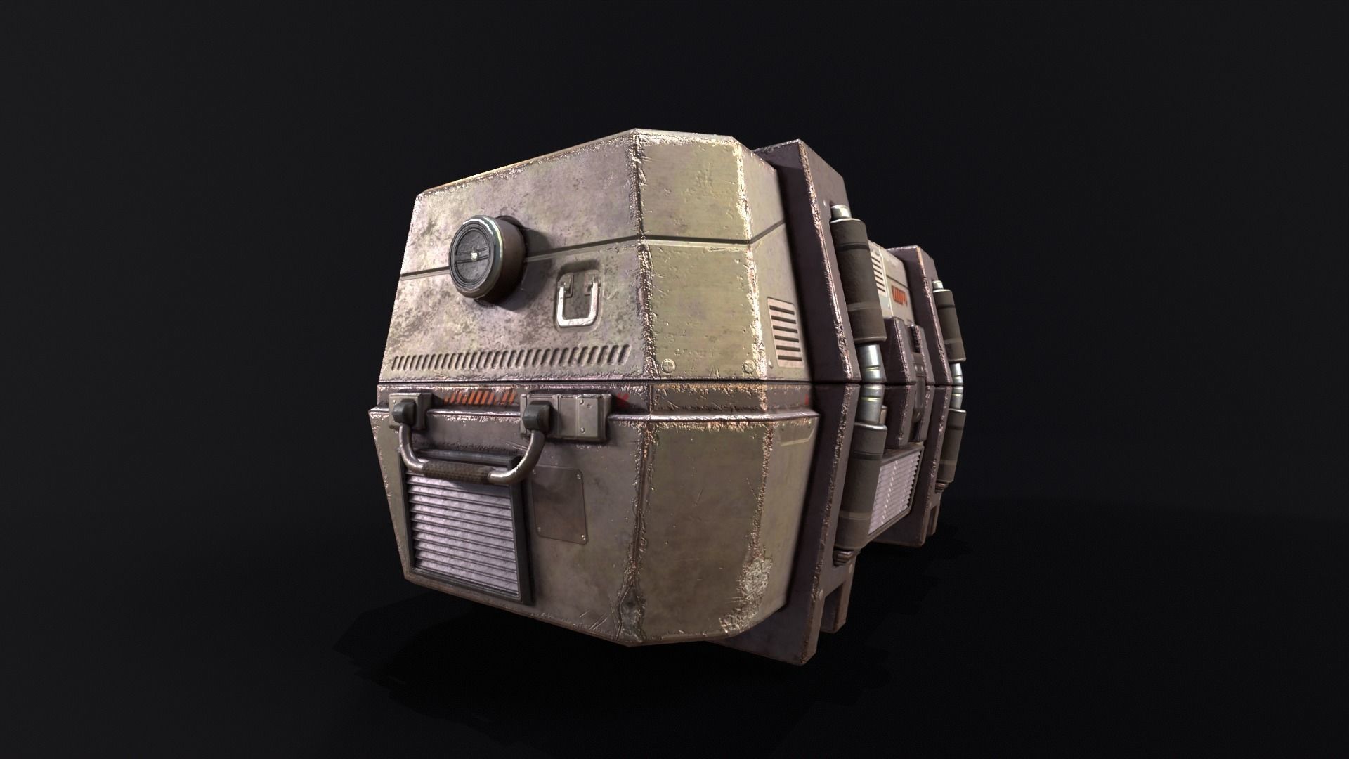 Sci-Fi Crate Low-poly 3D model_20