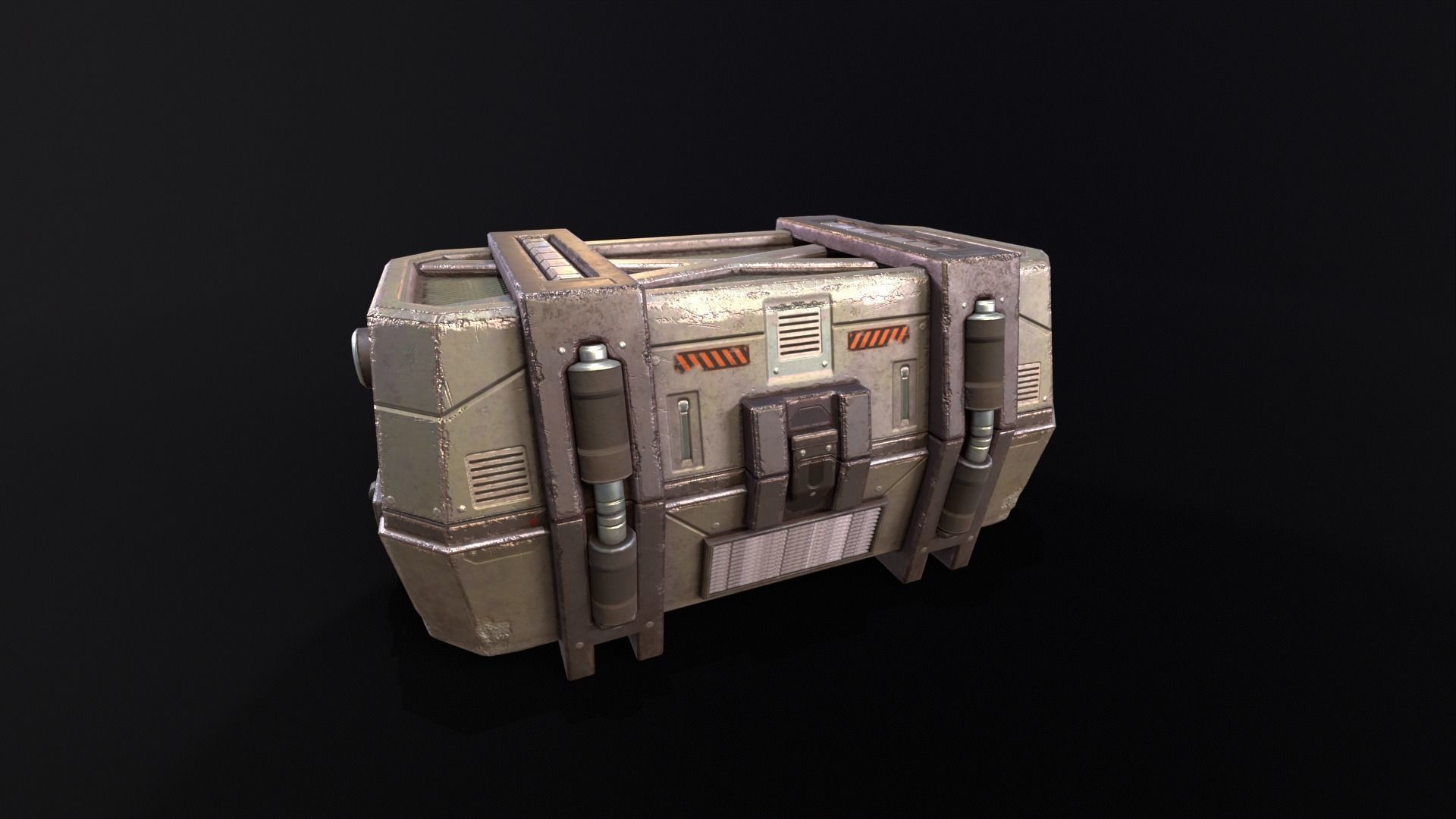 Sci-Fi Crate Low-poly 3D model_2