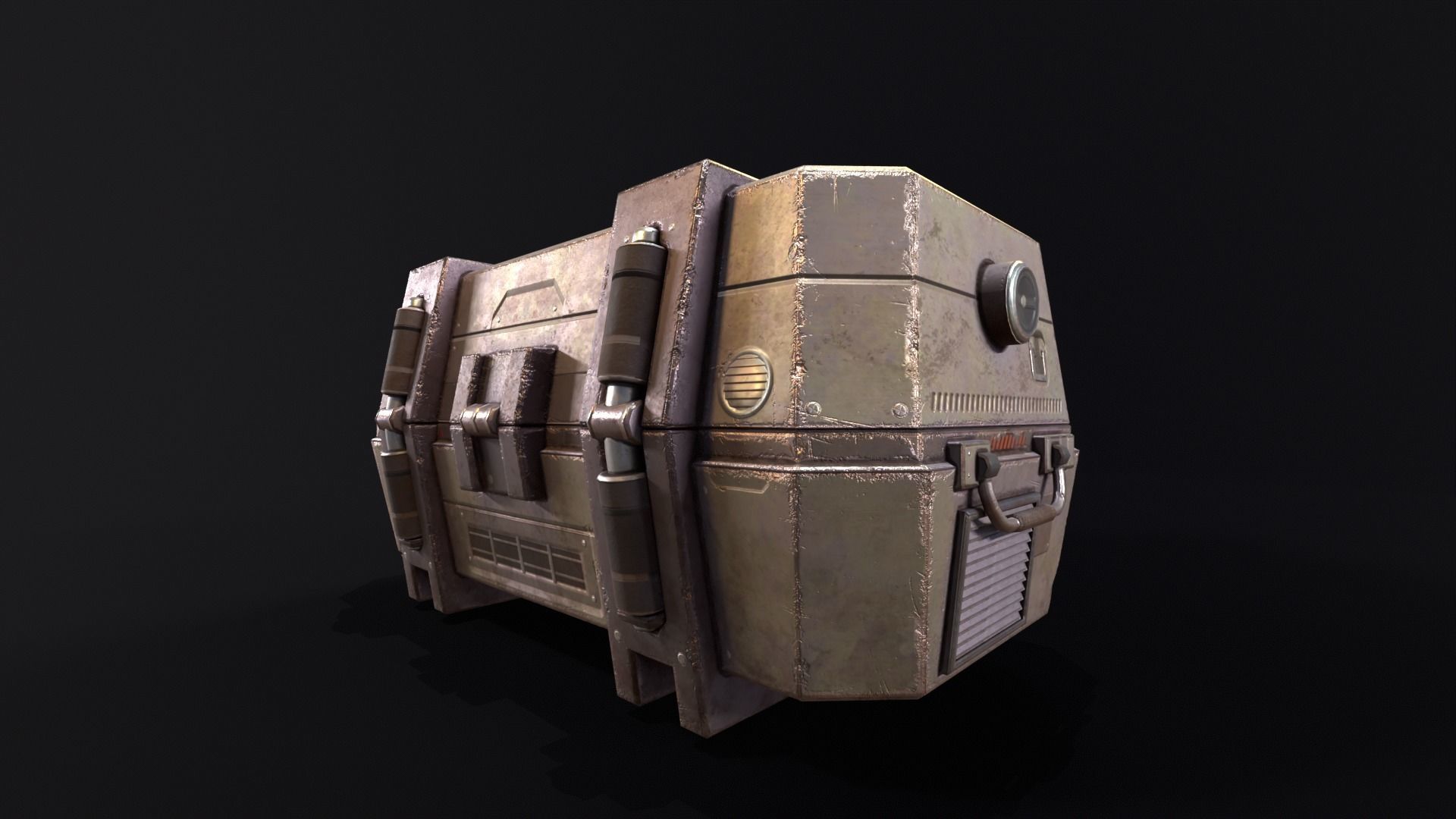 Sci-Fi Crate Low-poly 3D model_16