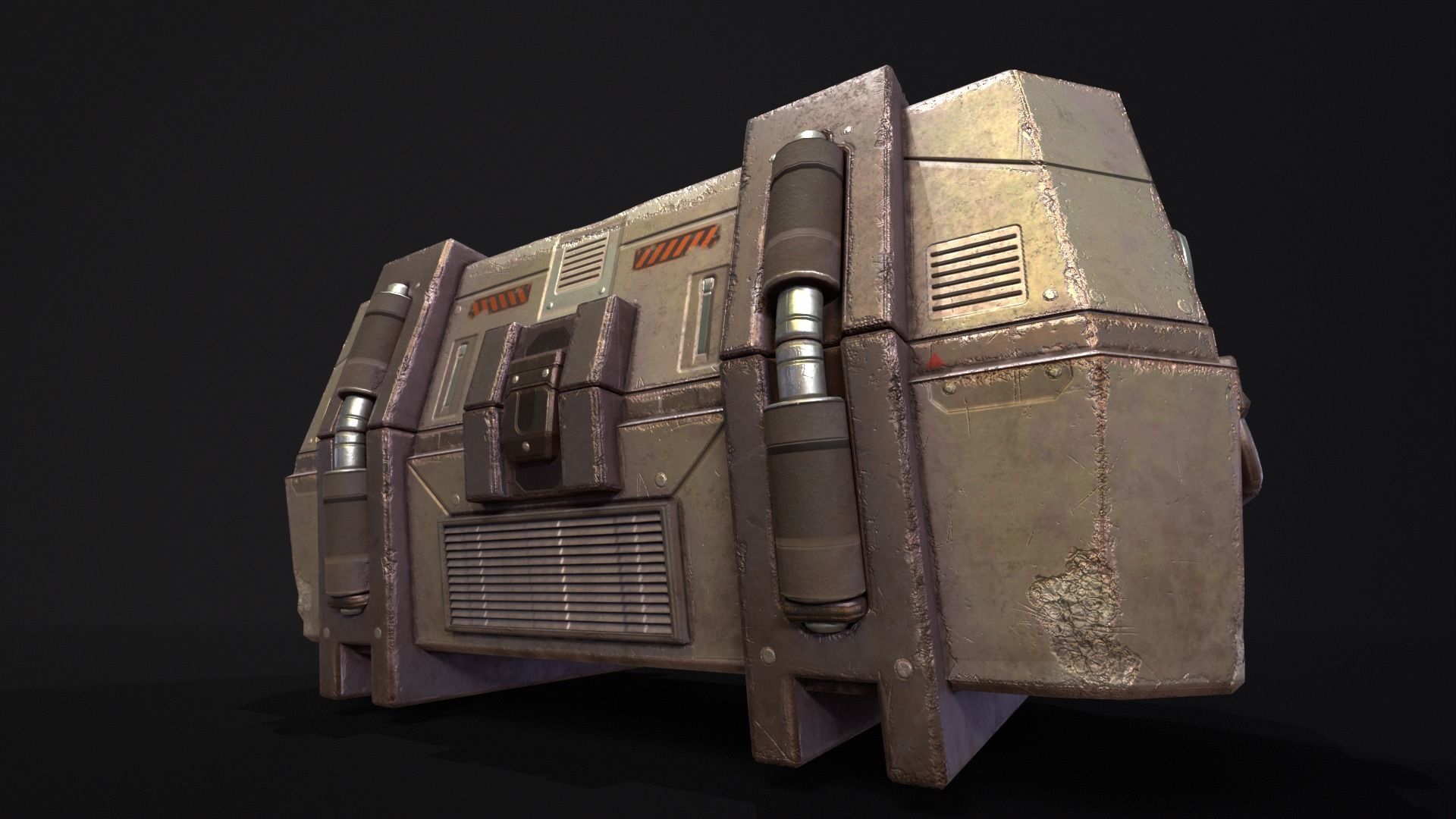 Sci-Fi Crate Low-poly 3D model_6