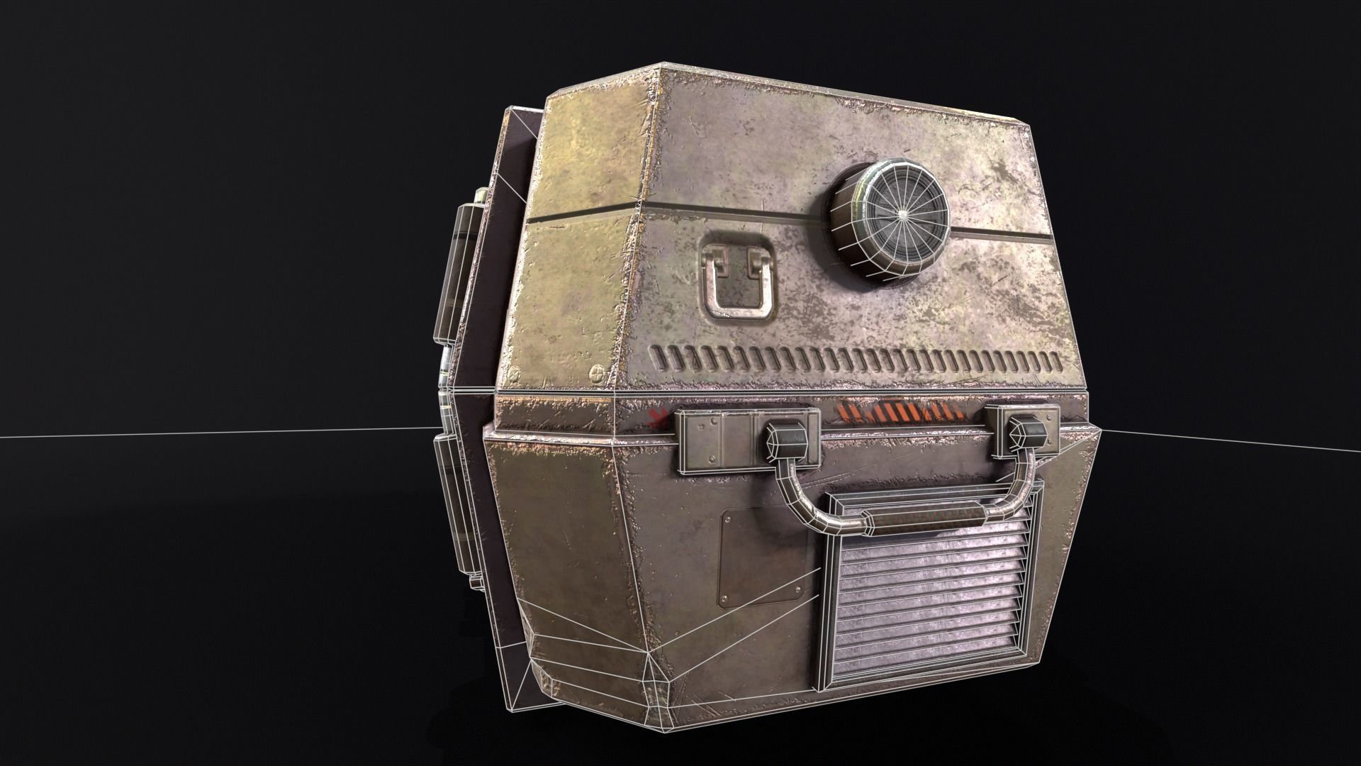 Sci-Fi Crate Low-poly 3D model_9
