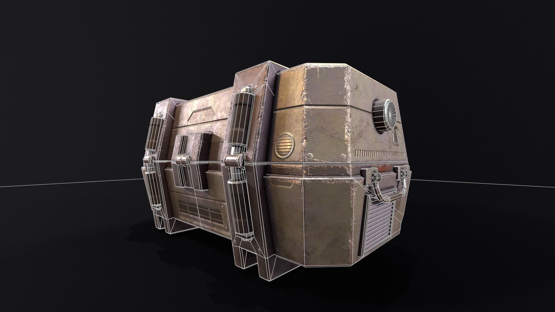 Sci-Fi Crate Low-poly 3D model_17
