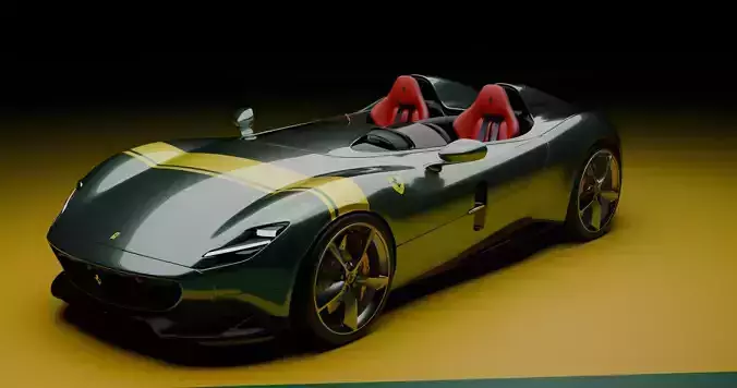Highpoly 2019 Ferrari Monza SP2