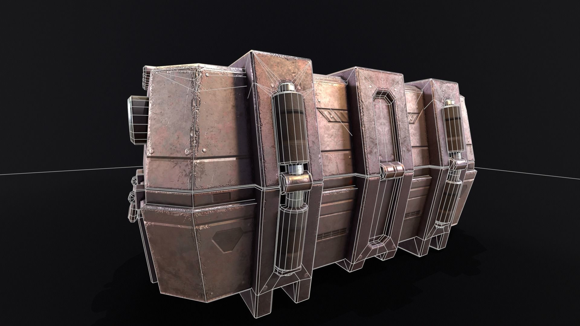 Sci-Fi Crate Low-poly 3D model_8