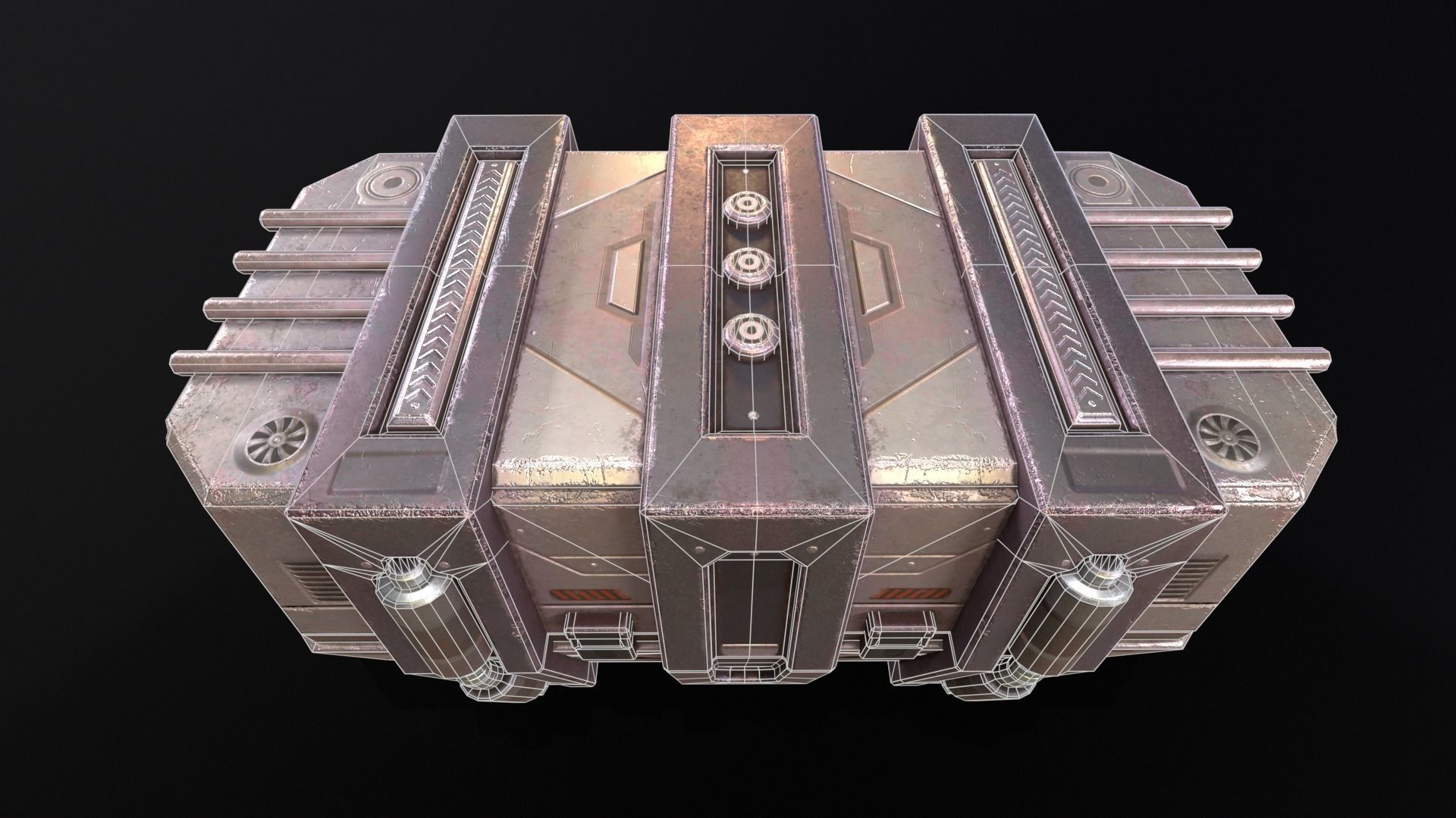 Sci-Fi Crate Low-poly 3D model_14