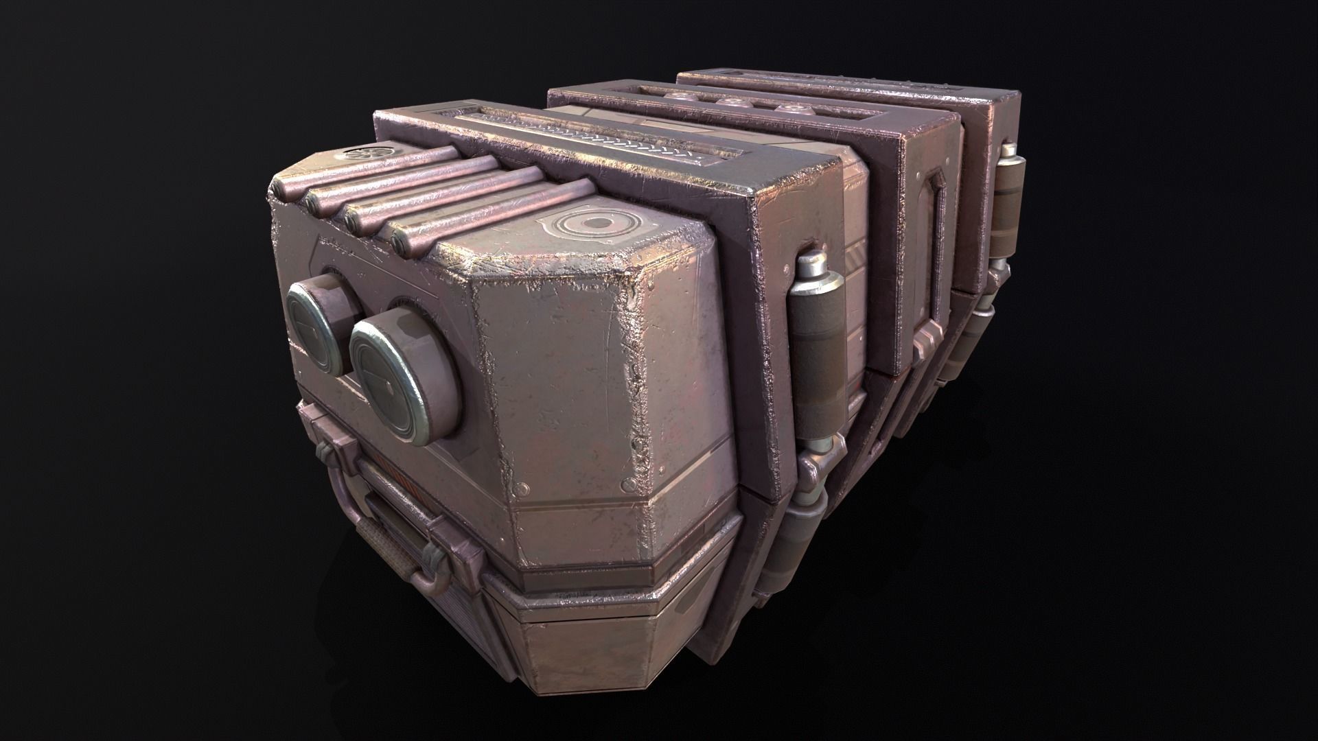 Sci-Fi Crate Low-poly 3D model_11
