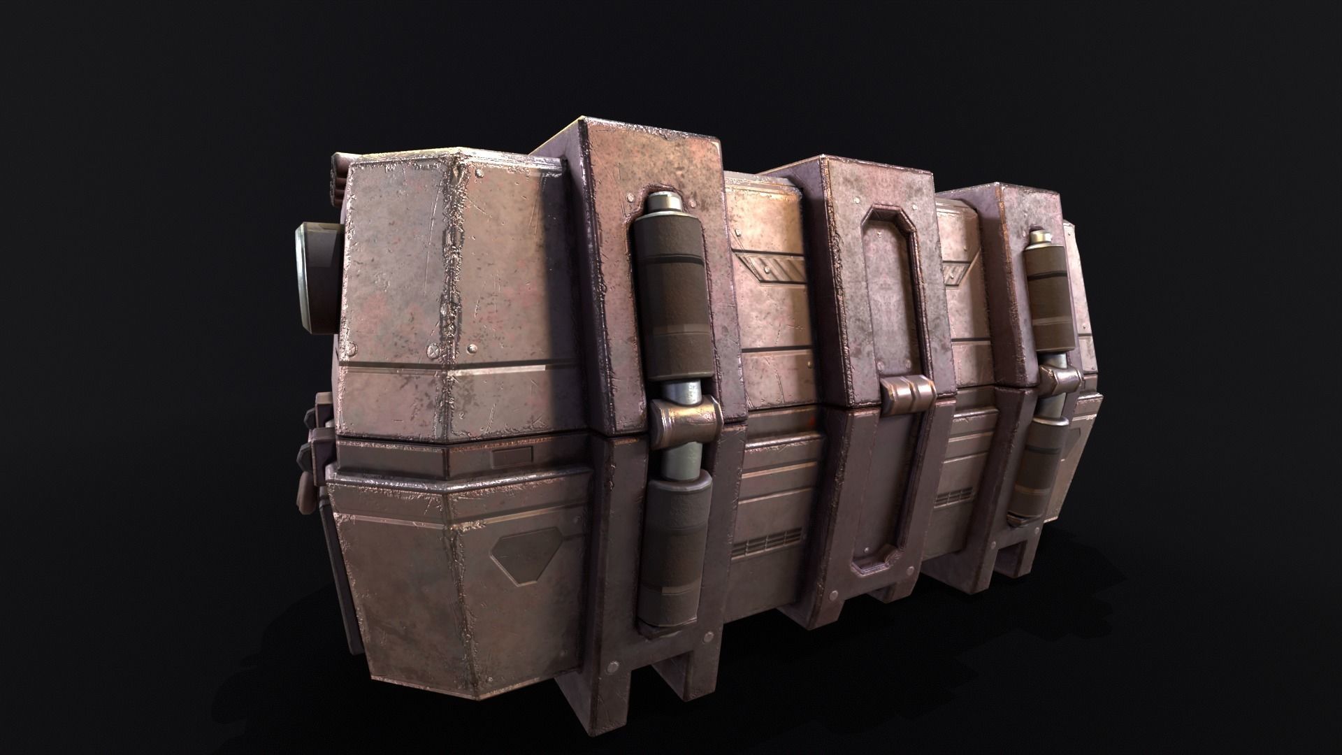 Sci-Fi Crate Low-poly 3D model_12