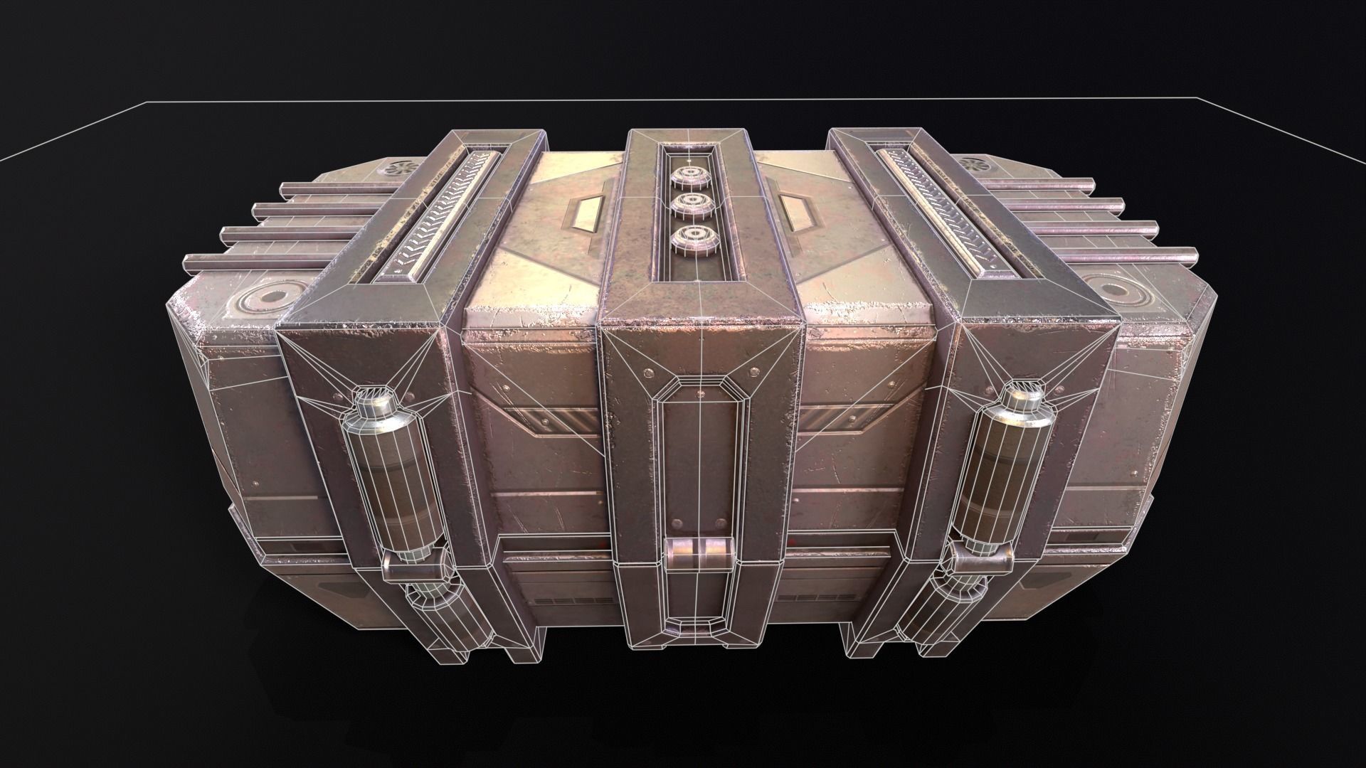 Sci-Fi Crate Low-poly 3D model_10