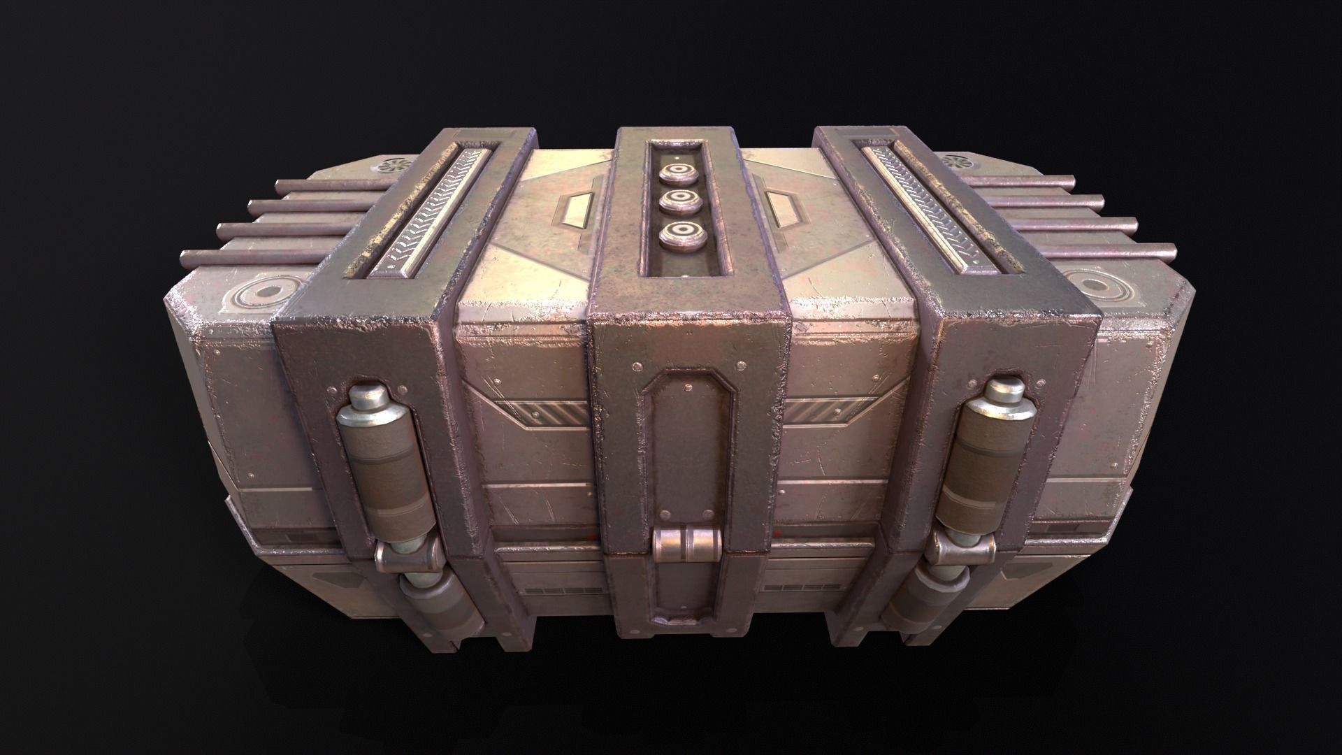 Sci-Fi Crate Low-poly 3D model_17