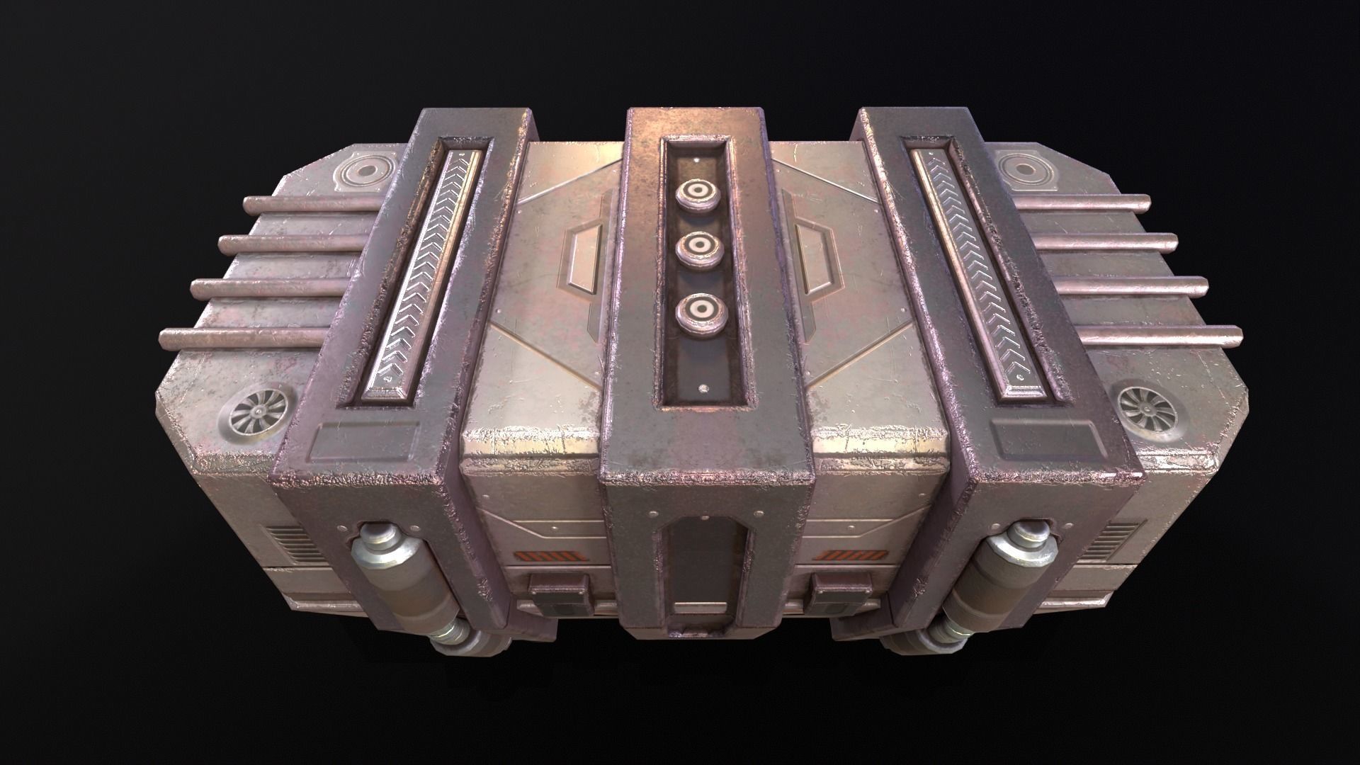 Sci-Fi Crate Low-poly 3D model_13