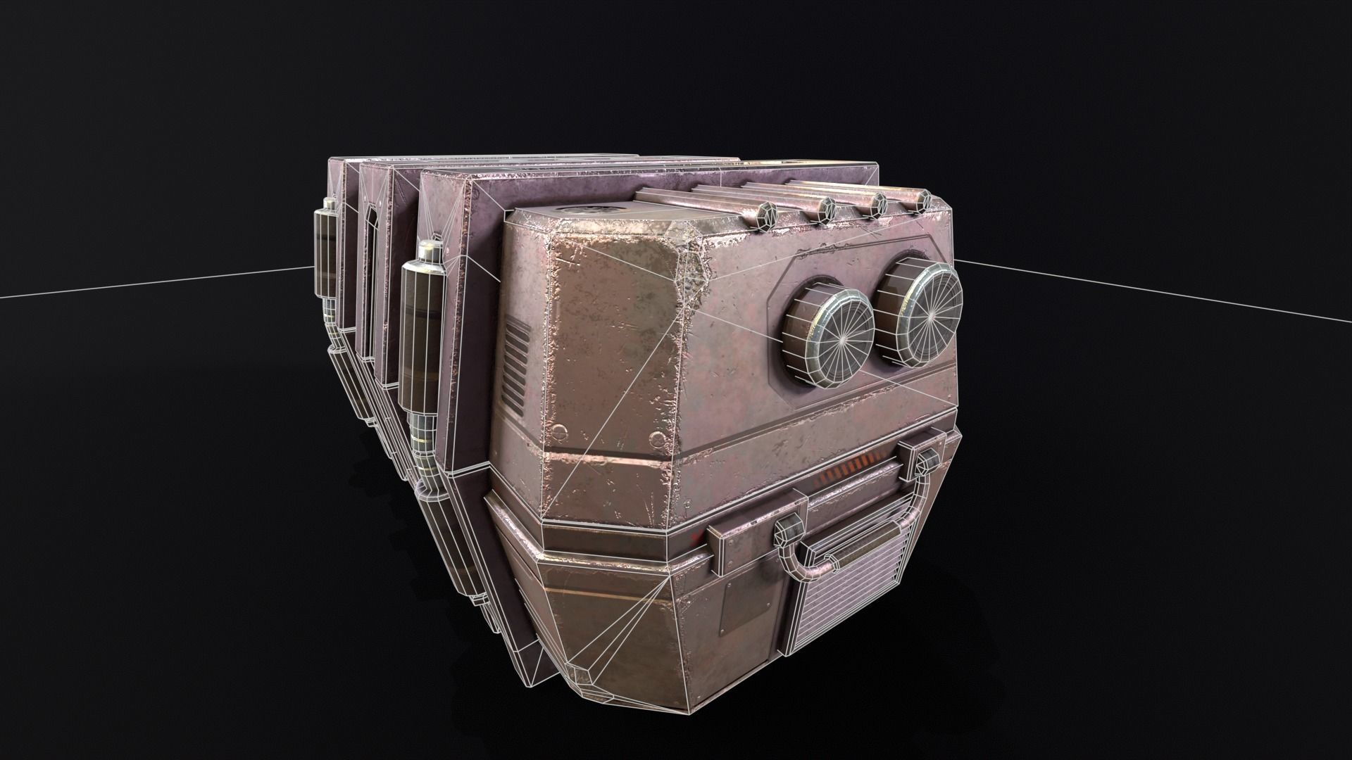 Sci-Fi Crate Low-poly 3D model_7