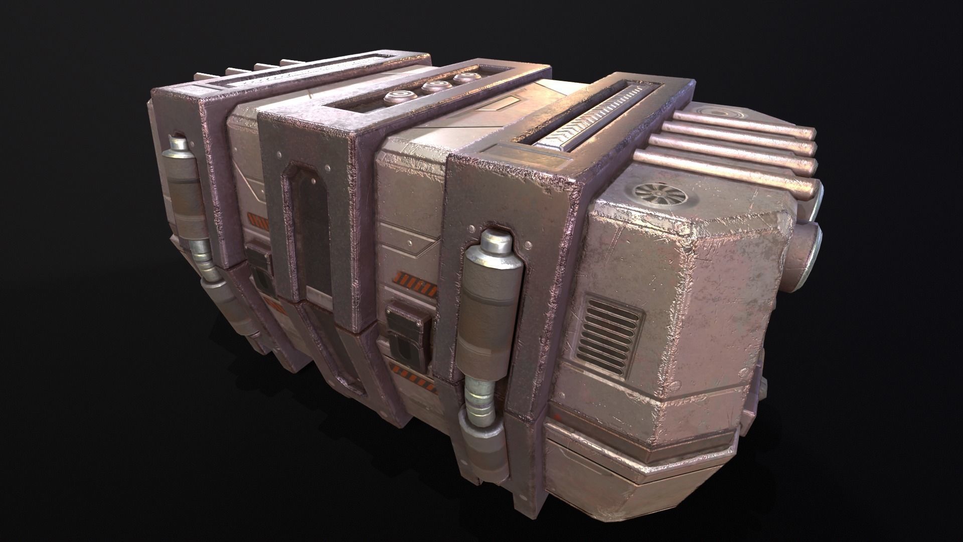 Sci-Fi Crate Low-poly 3D model_4