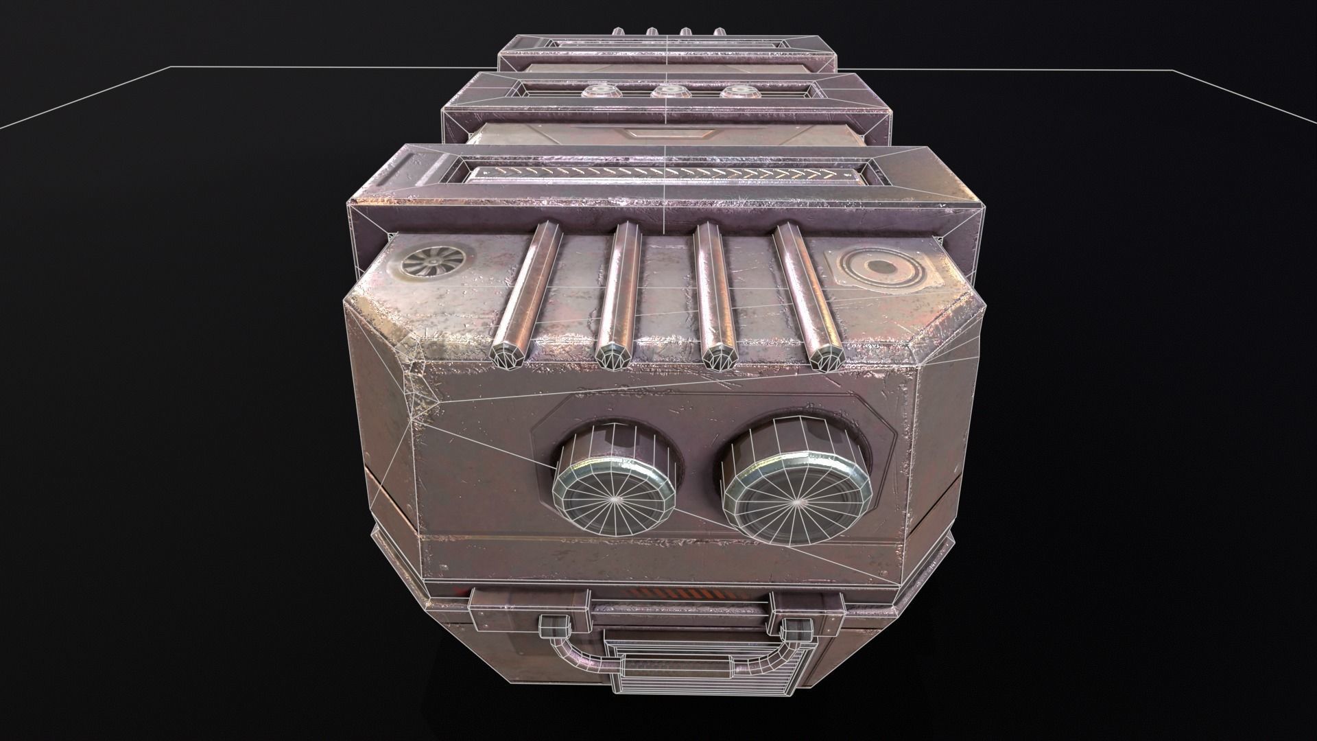 Sci-Fi Crate Low-poly 3D model_16