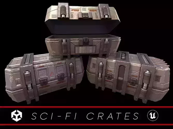 Sci-Fi Crates Pack 3D Model Collection