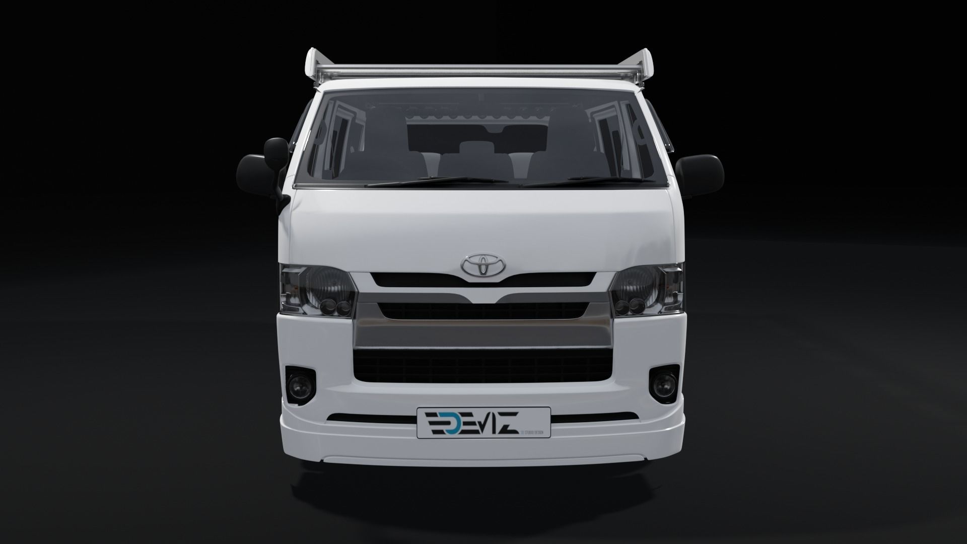 Toyota Hiace Super GL Modif 3D model_4