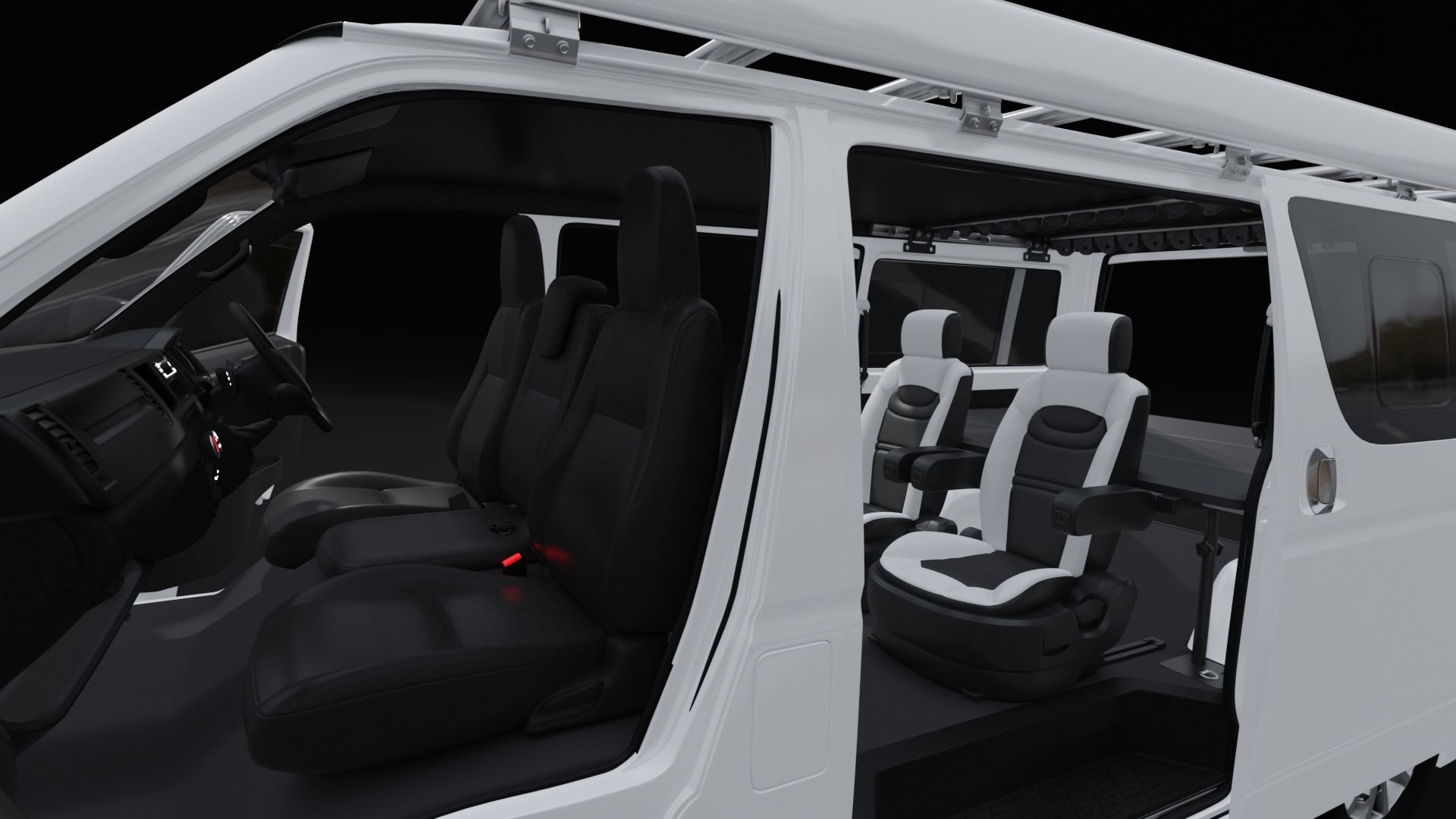 Toyota Hiace Super GL Modif 3D model_15